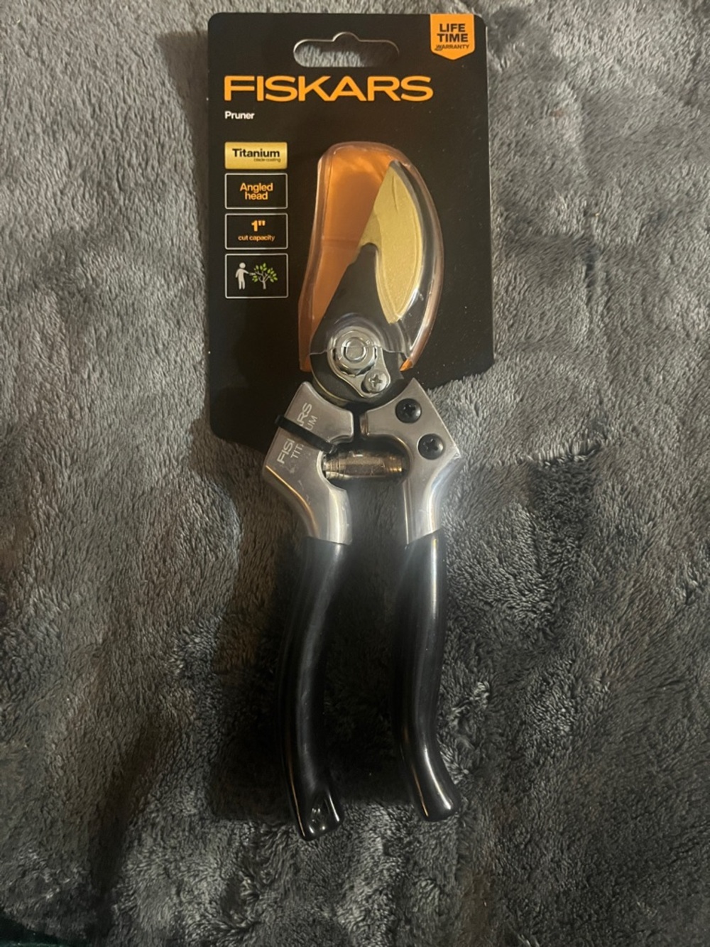 Fiskars Black and Orange Titanium Pruner